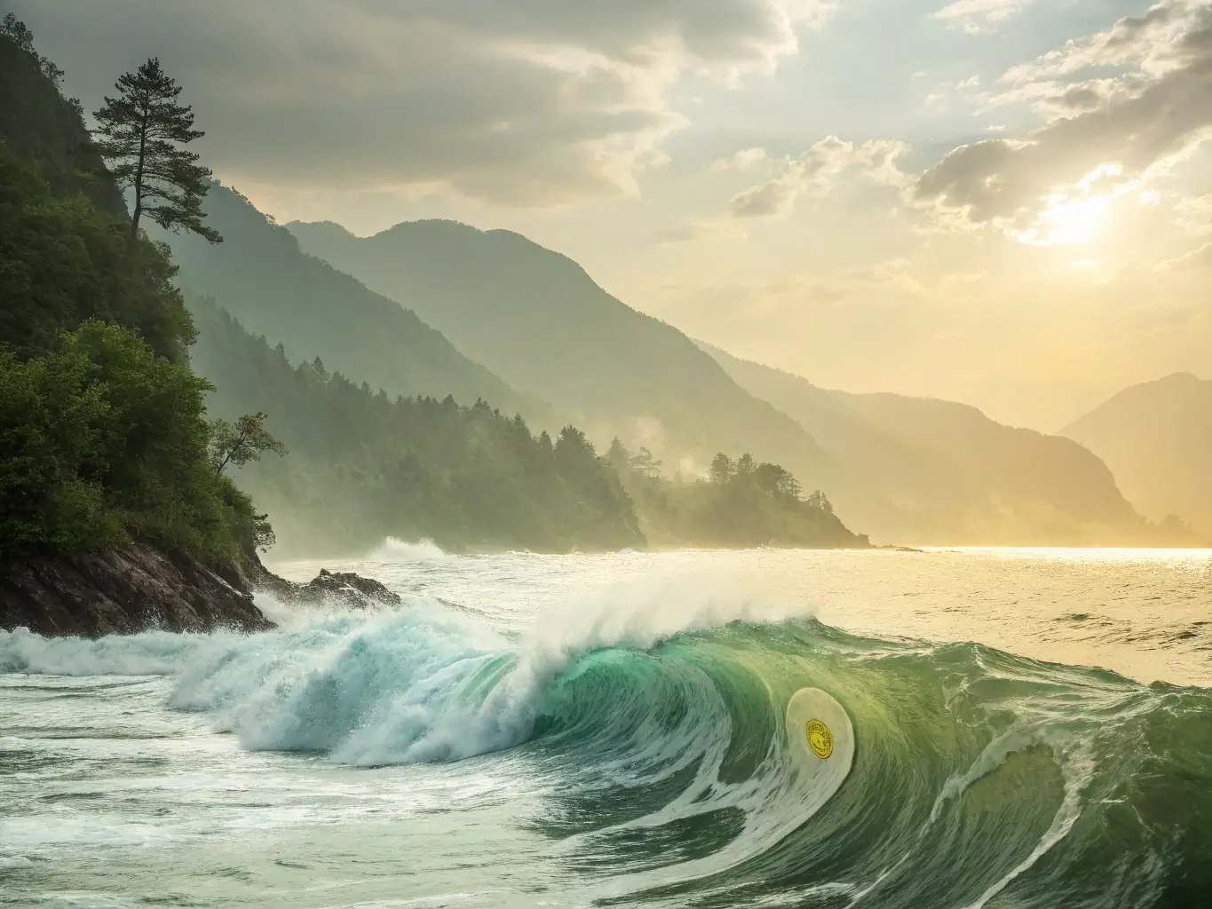 A harmonious blend of colors representing emotional balance, with a person in the center radiating calmness and composure, illustrating the emotional stability fostered by InnerBalanceHub.